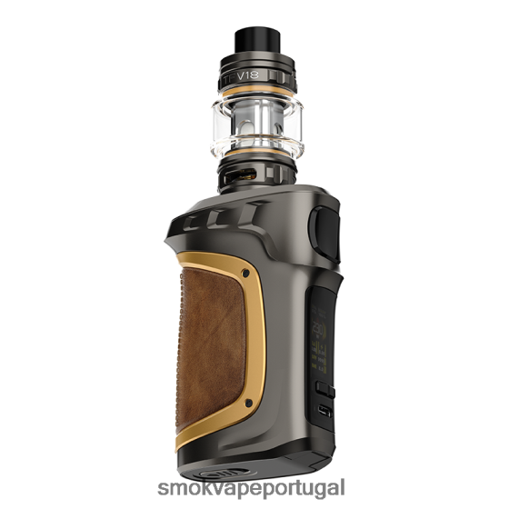 SMOK Vape Amazon - SMOK MAG-18 conjunto 6RD6L678 arma de metal ouro couro